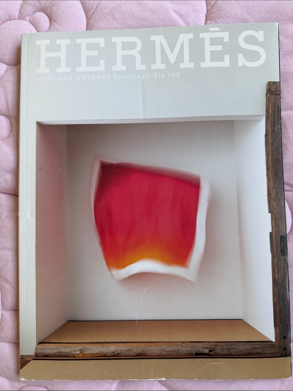 Hermes La Maison Coffee Table Book with Pink and Red Cover Art